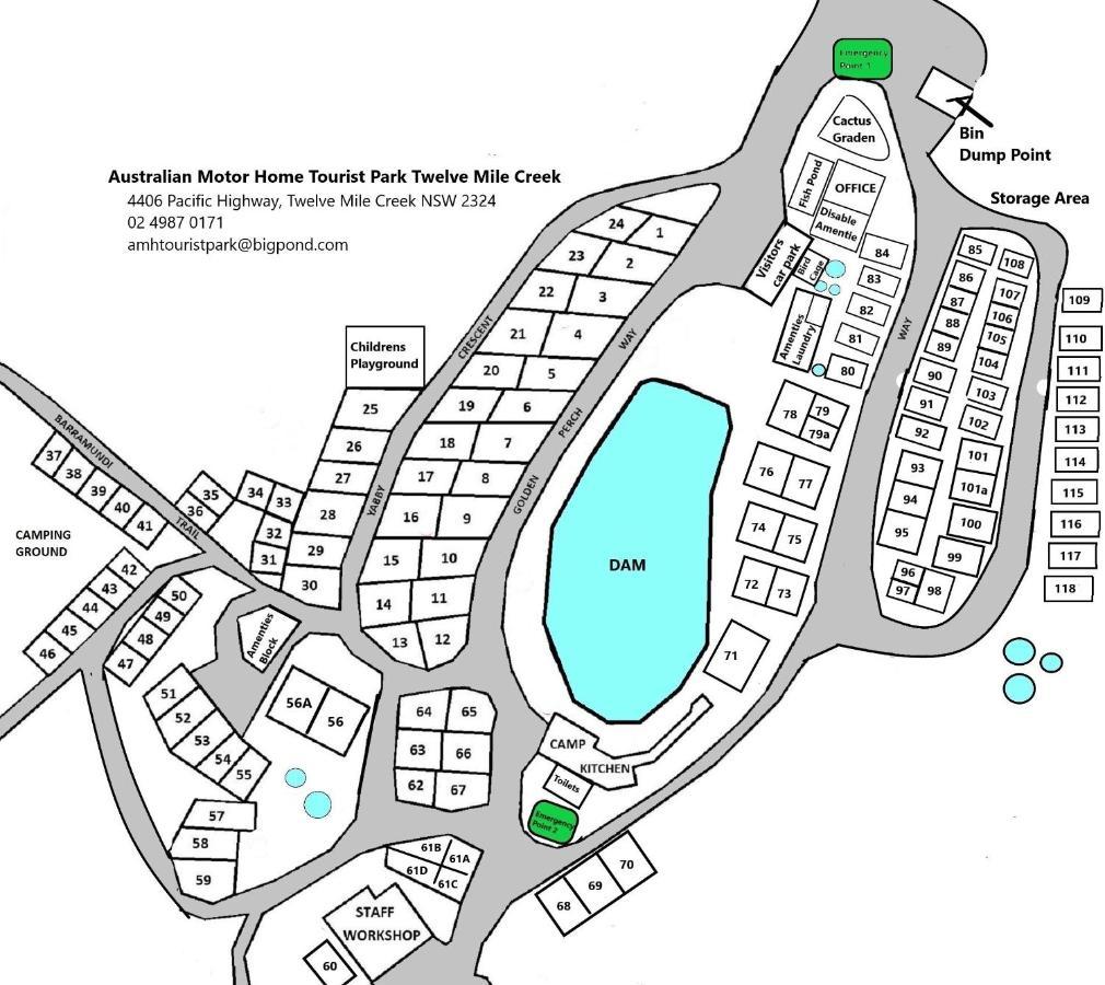 Australian Motor Home Tourist Park Twelve Mile Creek Karuah Экстерьер фото
